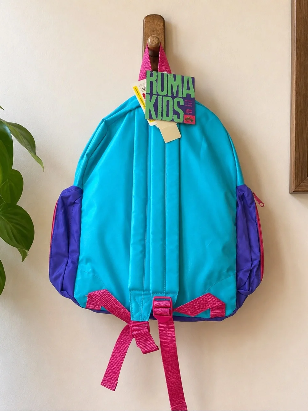 Vintage 1992 Roma Kids Backpack NWT Deadstock 90s Colorblock